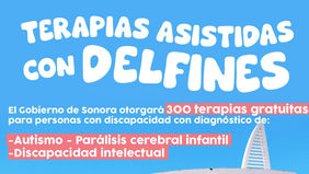 Anuncia DIF Guaymas convocatoria para el programa de terapias asistidas con delfines