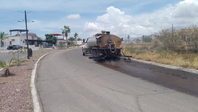 Avanza al 45 por ciento obra de pavimentación en avenida Los Yaquis de San Carlos