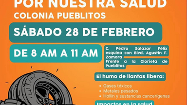 Realizará Ayuntamiento de Hermosillo jornada de “Llantatón por nuestra salud” en Pueblitos