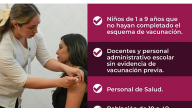 La única manera de evitar el contagio de sarampión es la vacunación: Secretaría de Salud