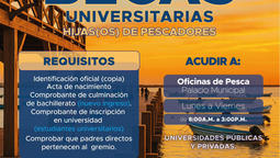 Inicia registro para entrega de apoyos a hijos universitarios y esposas de pescadores