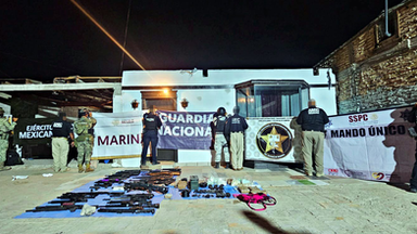 Golpe estratégico de la FGJES y fuerzas armadas contra centro de operación criminal en San Luis Río Colorado