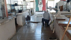 Empalme: Continúan trabajos de mejoras en Mercado Municipal Libertad