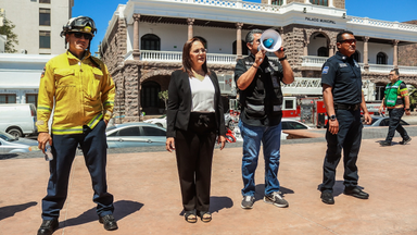 Participa Ayuntamiento de Guaymas en el Primer Simulacro Nacional 2025