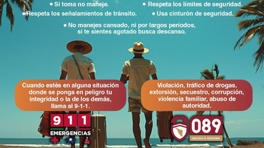 Gobierno de Sonora exhorta a prevenir accidentes estas vacaciones
