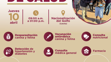 Ofrecerá Ayuntamiento de Guaymas Jornada de salud en Nacionalización del Golfo