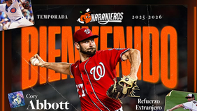 Cory Abbott fortalecerá el pitcheo Naranjero en la próxima temporada