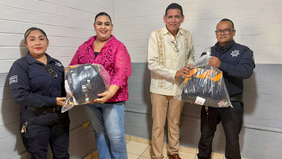 Fortalece alcalde Luis Fuentes a Policía Municipal con entrega de uniformes