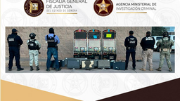 Cateo coordinado permite aseguramiento de máquinas tragamonedas en Hermosillo