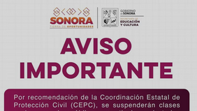 Suspenden clases en Sonora ante pronóstico de lluvias por 'Lorena': SEC