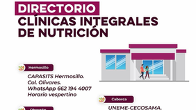 Invita Salud Sonora a aprovechar los servicios gratuitos de las Clínicas Integrales de Nutrición