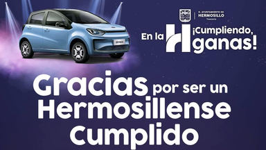 Contribuyentes pueden consultar folios para el sorteo del carro eléctrico ¡En la H, Cumpliendo Ganas!