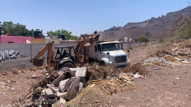 Mantiene Ayuntamiento de Guaymas limpieza en arroyos