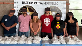 Mesa Estatal de Seguridad asegura más de 32 kilos de cristal y detiene a seis personas