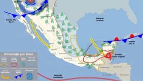 Se desplaza frente frÃo sobre el noroeste y norte de México
