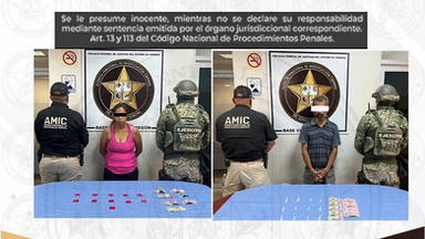 Operativo conjunto detiene a dos narcomenudistas reincidentes en posesión de cristal en Ciudad Obregón