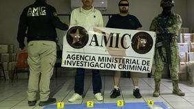 FGJES captura a dos sujetos en cateo positivo en Sonoyta; asegura droga y cartuchos