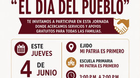 ‘El Día del Pueblo’ llegará al ejido Mi Patria es Primero este jueves