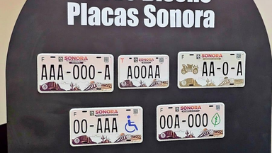 Presenta Gobierno de Sonora nueva imagen de placas vehiculares para el estado