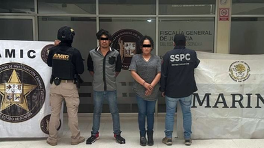 Capturadas dos personas con droga en cateo coordinado en Caborca