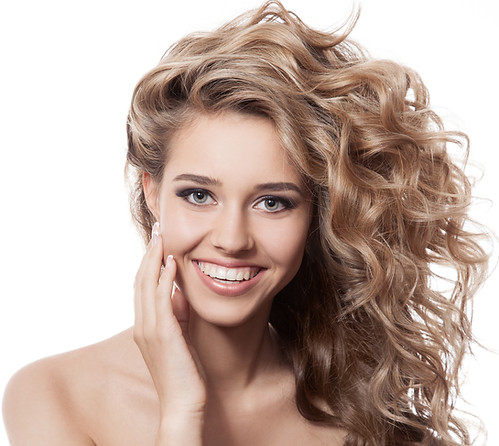 Curly Blonde Model