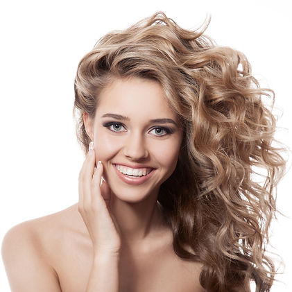 Curly Blonde Model