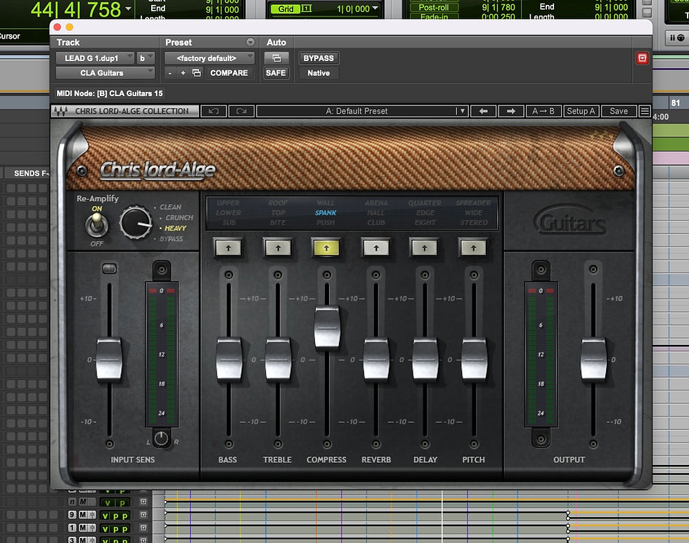 CLA Guitar plugin used on the guitar solo.