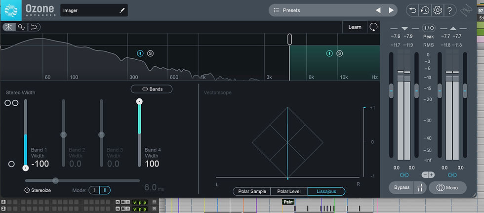 ASTRØMAN used mid/side processing to balance the low end on one of the kick drums.