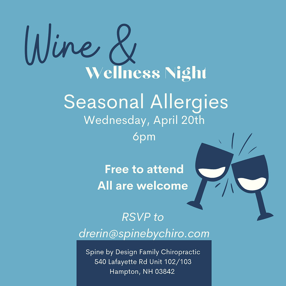 Wine and Wellness Night Seasonal Allergies