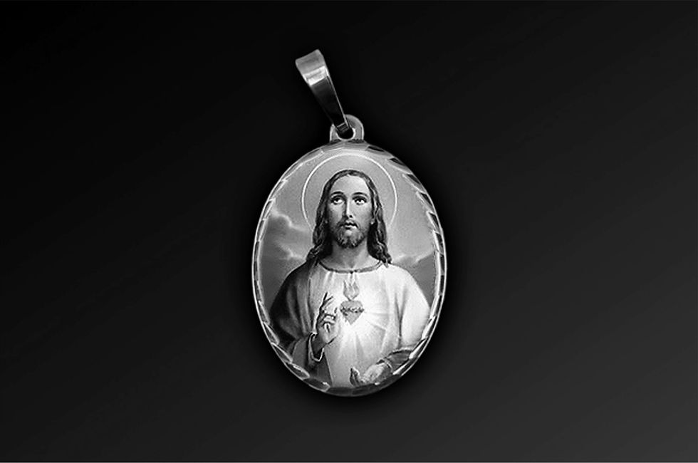 Thumbnail: Religious, Laser Engraved, Photo Pendant, Silver