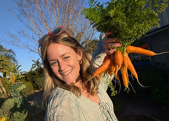 Kristy Gump vegetable gardening in southern california