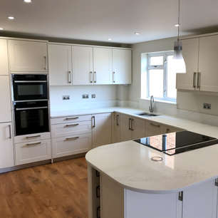 Modern all white gloss kitchen