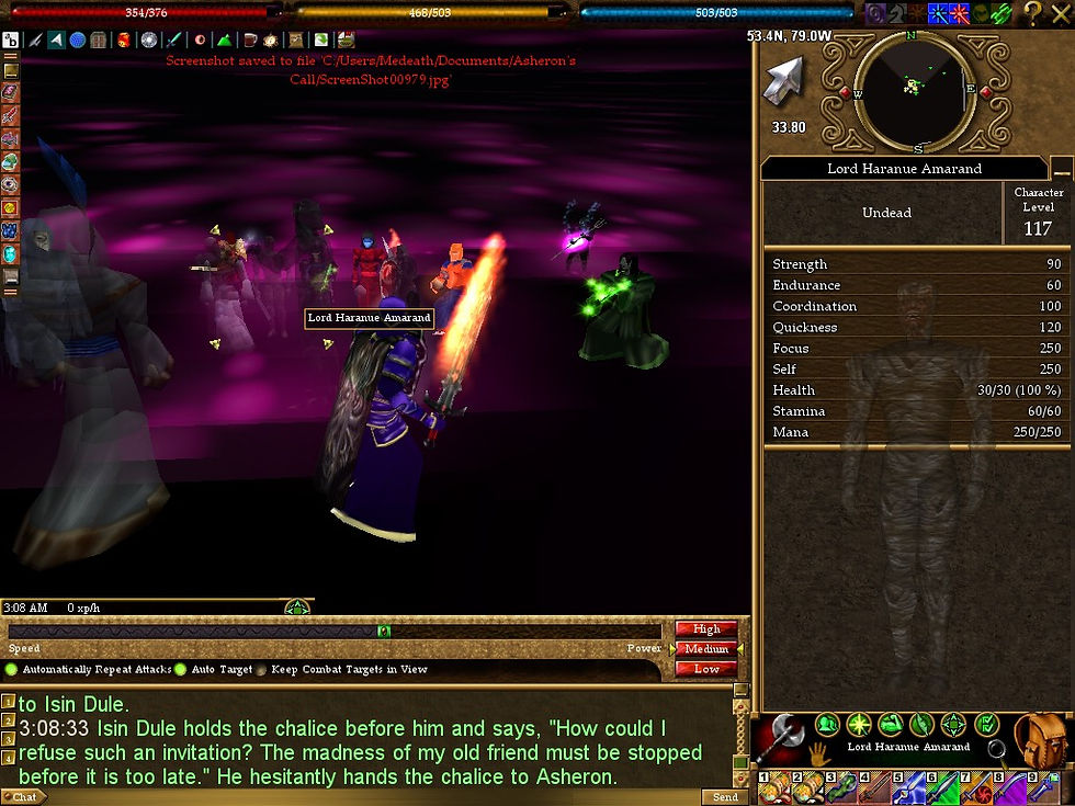 #Asheron's Call #Screenshots #Delving into Claude's Mind #Lord Haranue Amarand