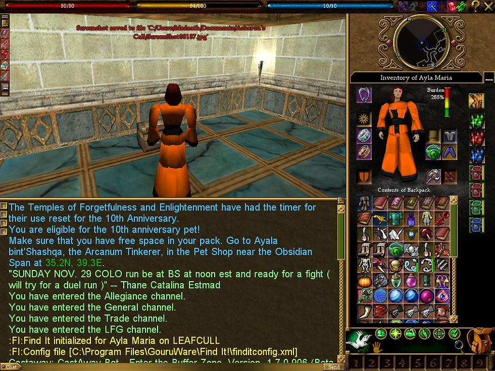 #Asheron's Call #Screenshots #Festival Robe (Orange)