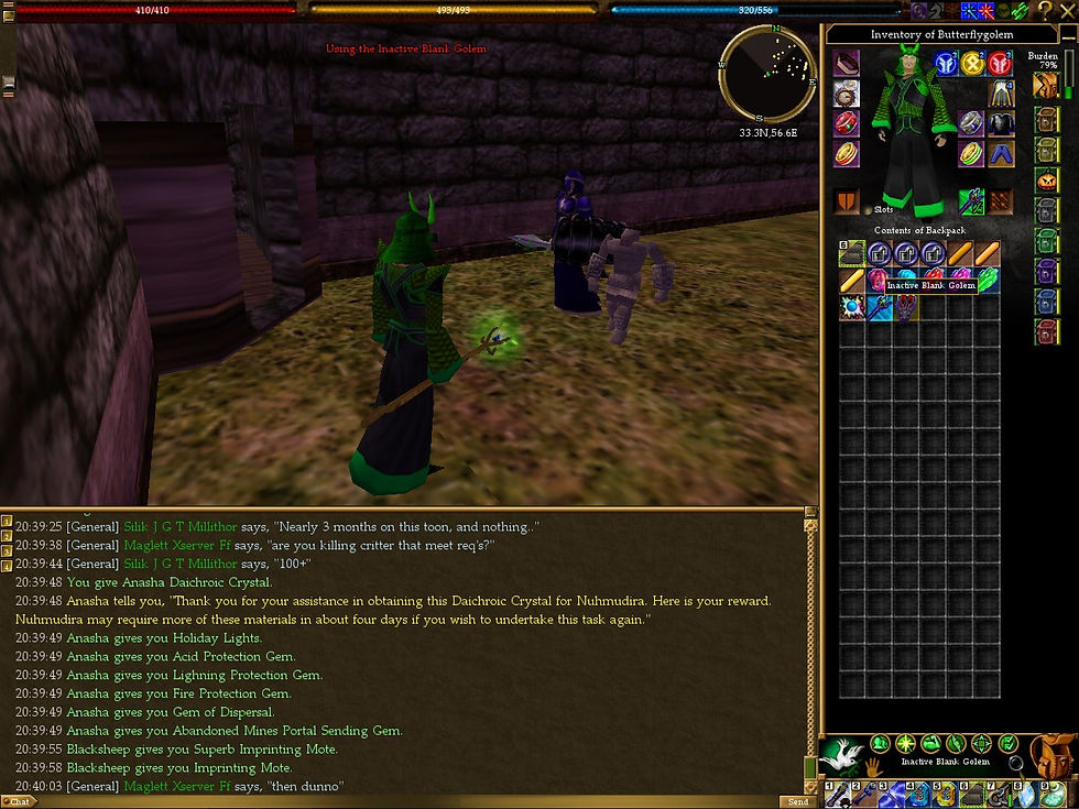 #Asheron's Call #Screenshots #Crafter Golems #Inactive Blank Golem