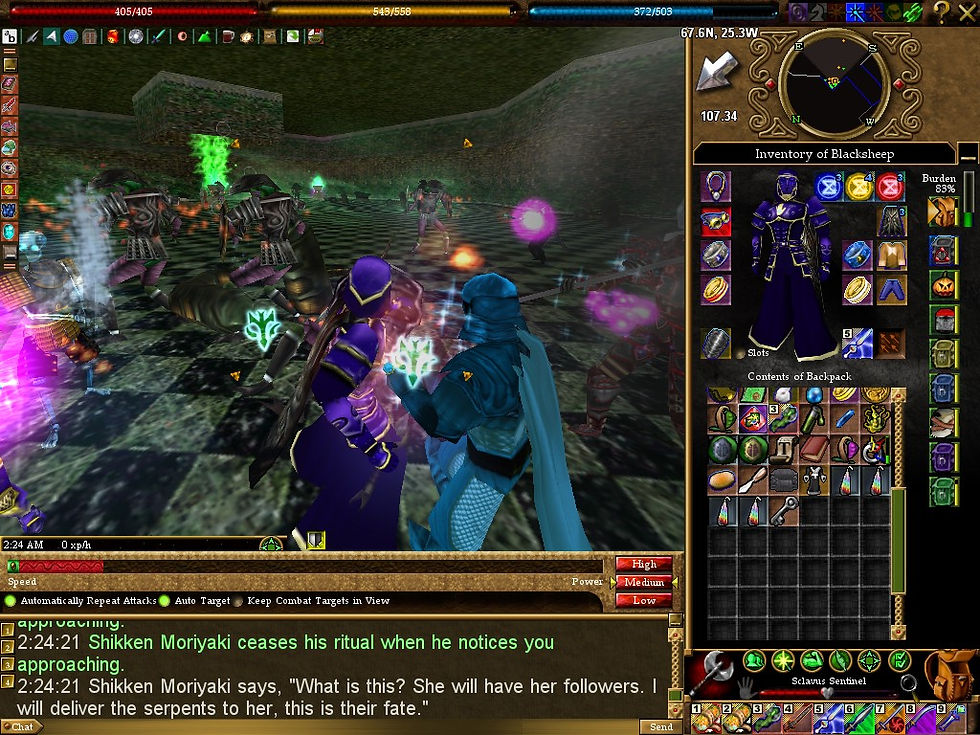 #Asheron's Call #Screenshots #Serpent Burial Grounds #Shikken Moriyaki #Sclavus Sentinel