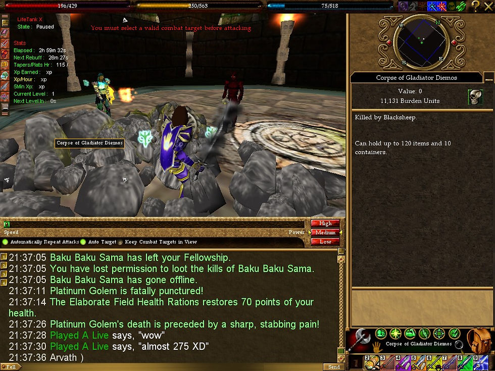 #Asheron's Call #Screenshots #Colosseum #Gladiator Diemos