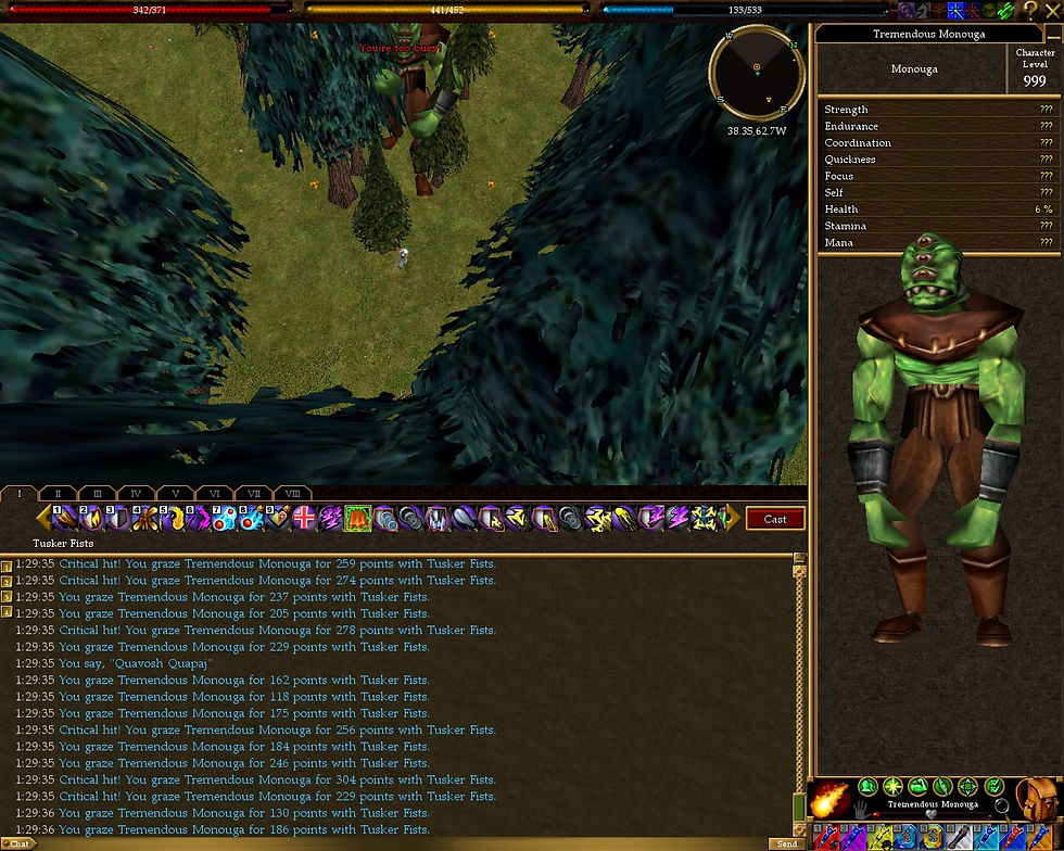 #Asheron's Call #Screenshots #Valley of Death #314F #Tremendous Monouga