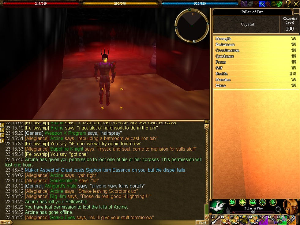 #Asheron's Call #Screenshots #Mukkir Aspect of Grael #Pillar of Fire