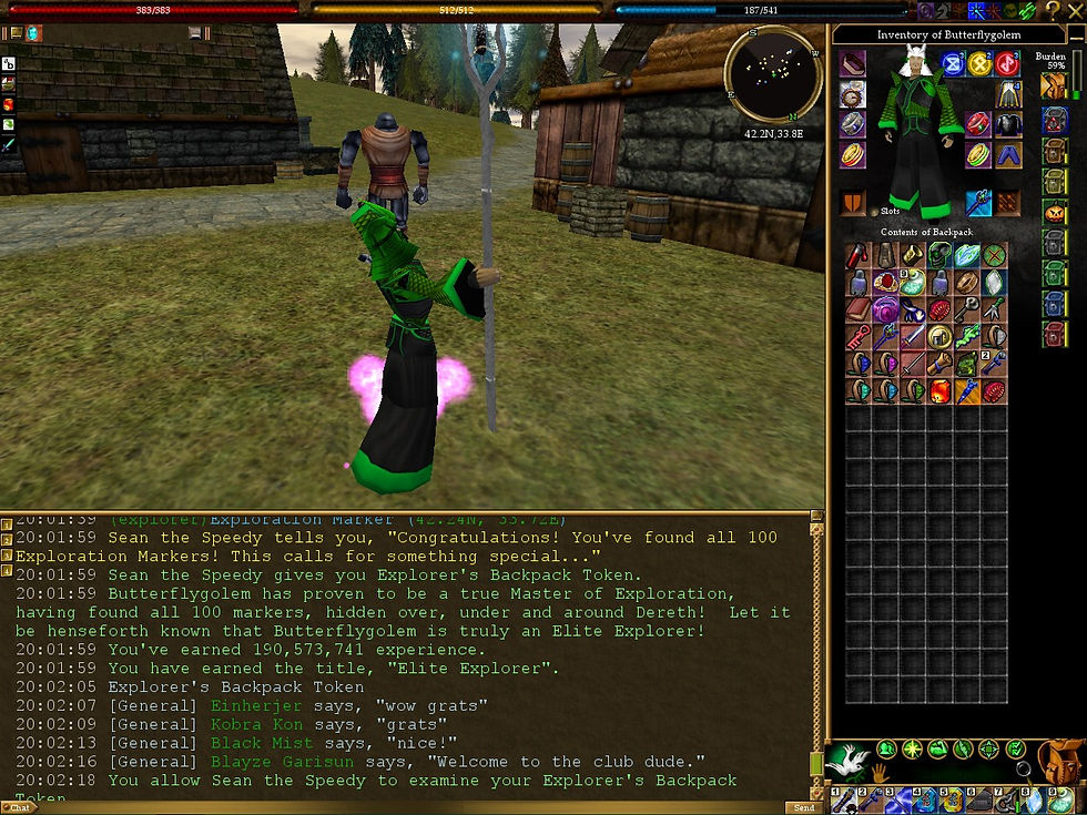 #Asheron's Call #Screenshots #Cragstone #BC9F #Explorer's Backpack #Explorer's Backpack Token #Elite Explorer