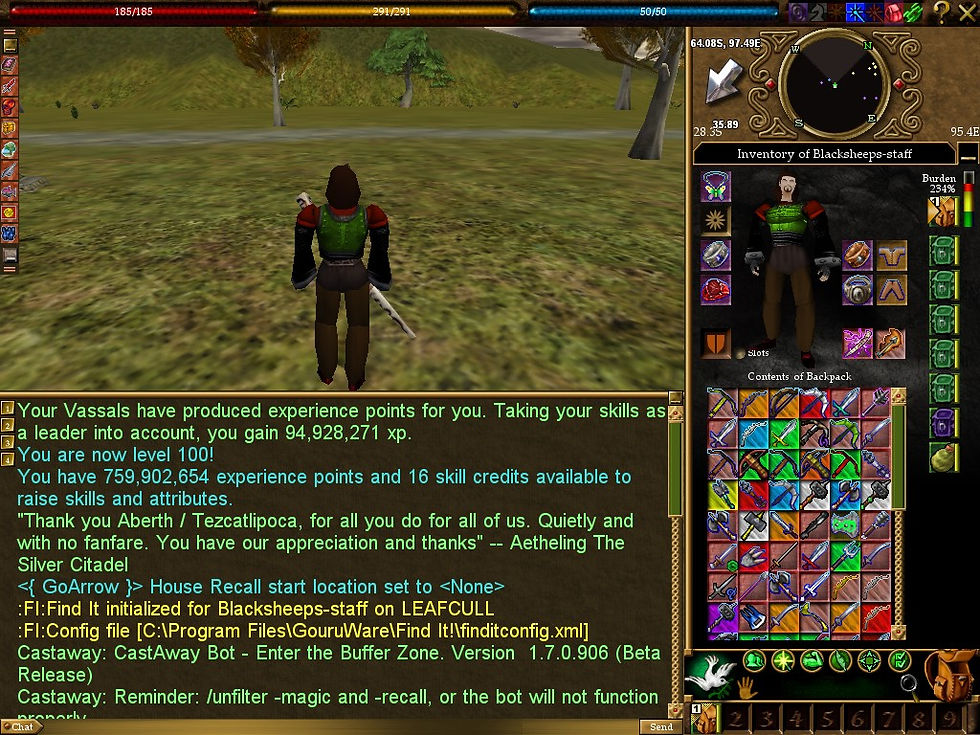 #Asheron's Call #Screenshots #Tou-Tou #Soul Staff