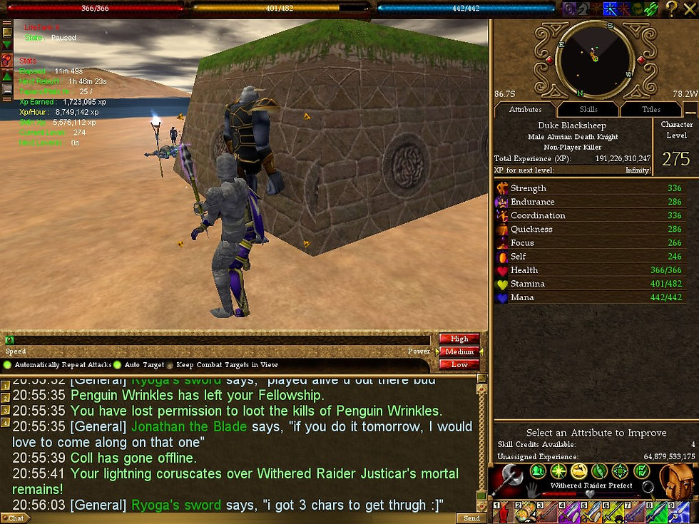 #Asheron's Call #Screenshots #Withered #1D13 #Withered Raider Prefect