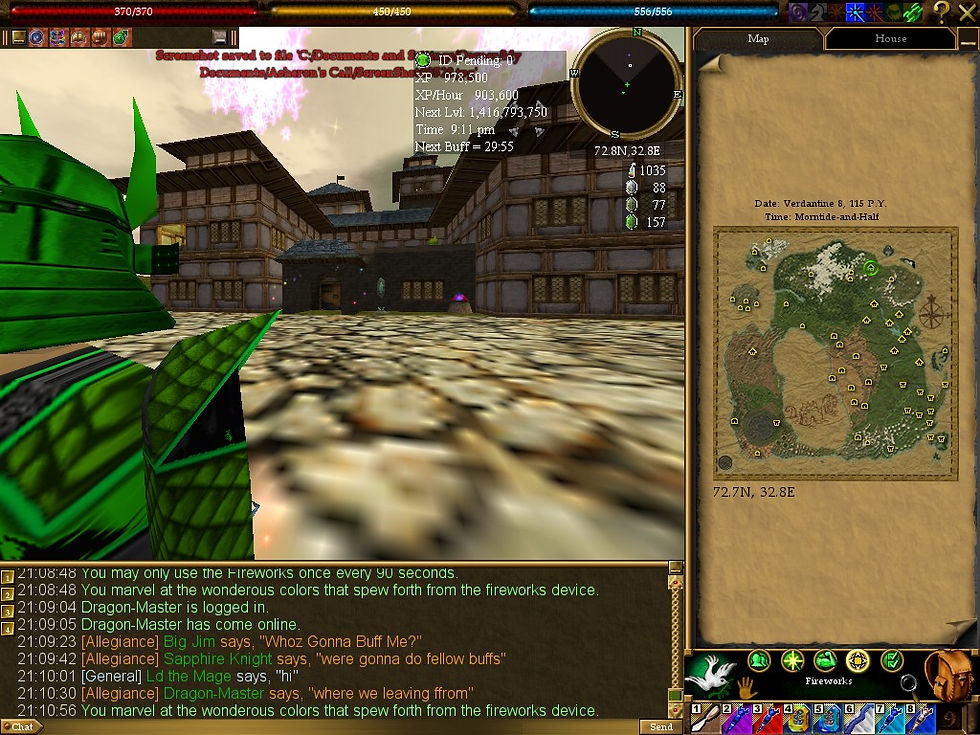 #Asheron's Call #Screenshots #Fireworks