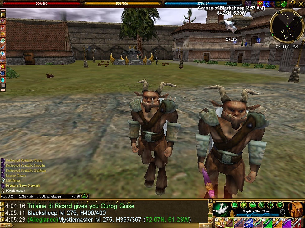 #Asheron's Call #Screenshots #Sanamar #Gurog Guise #Replica BloodScorch