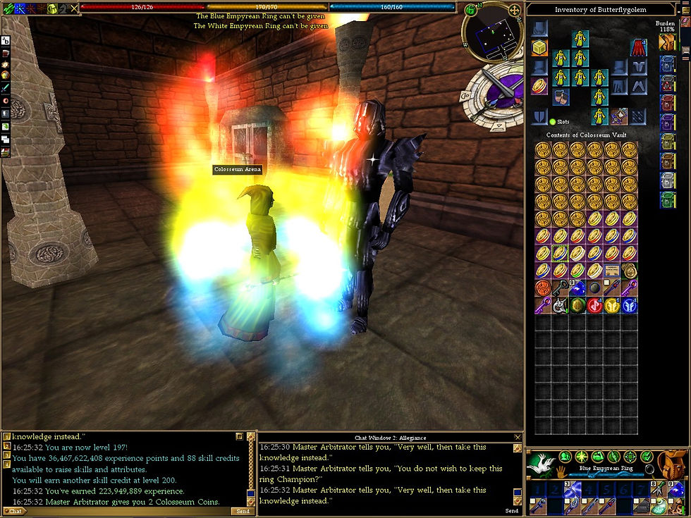 #Asheron's Call #Screenshots #Colosseum #Blue Empyrean Ring