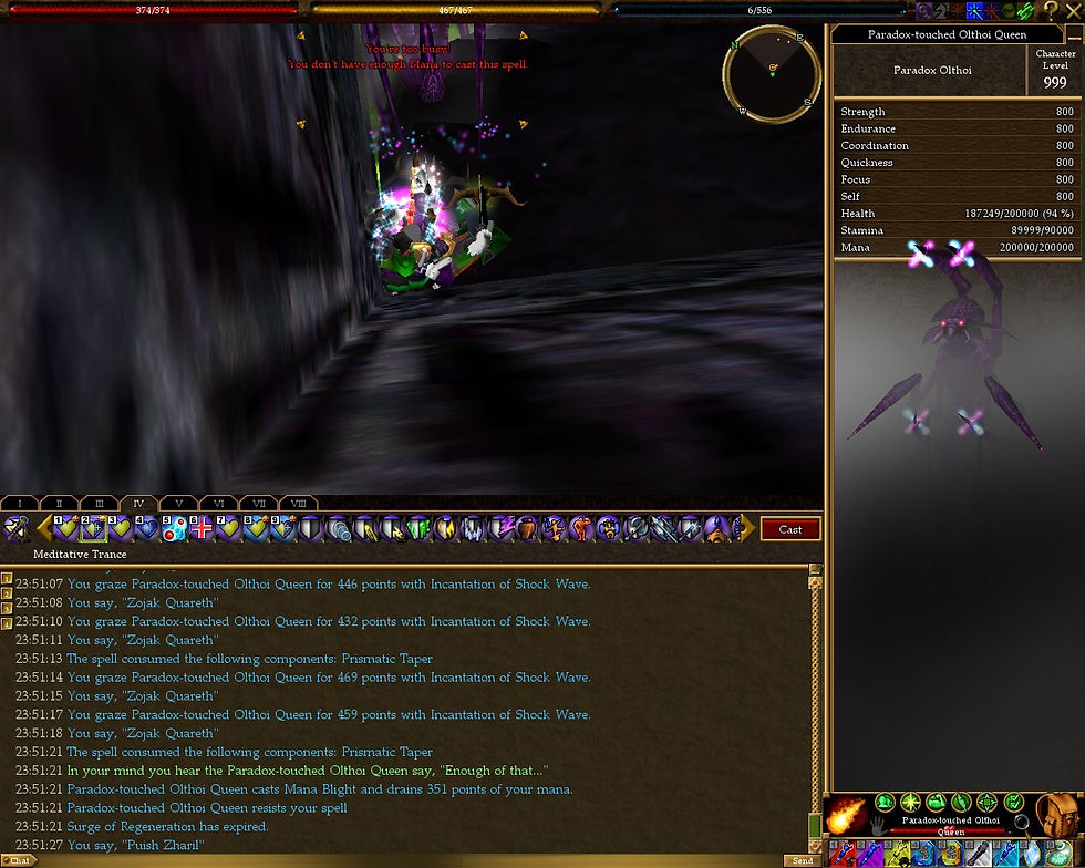 #Asheron's Call #Screenshots #Aerbax's Prodigal Olthoi #Paradox-touched Olthoi Queen