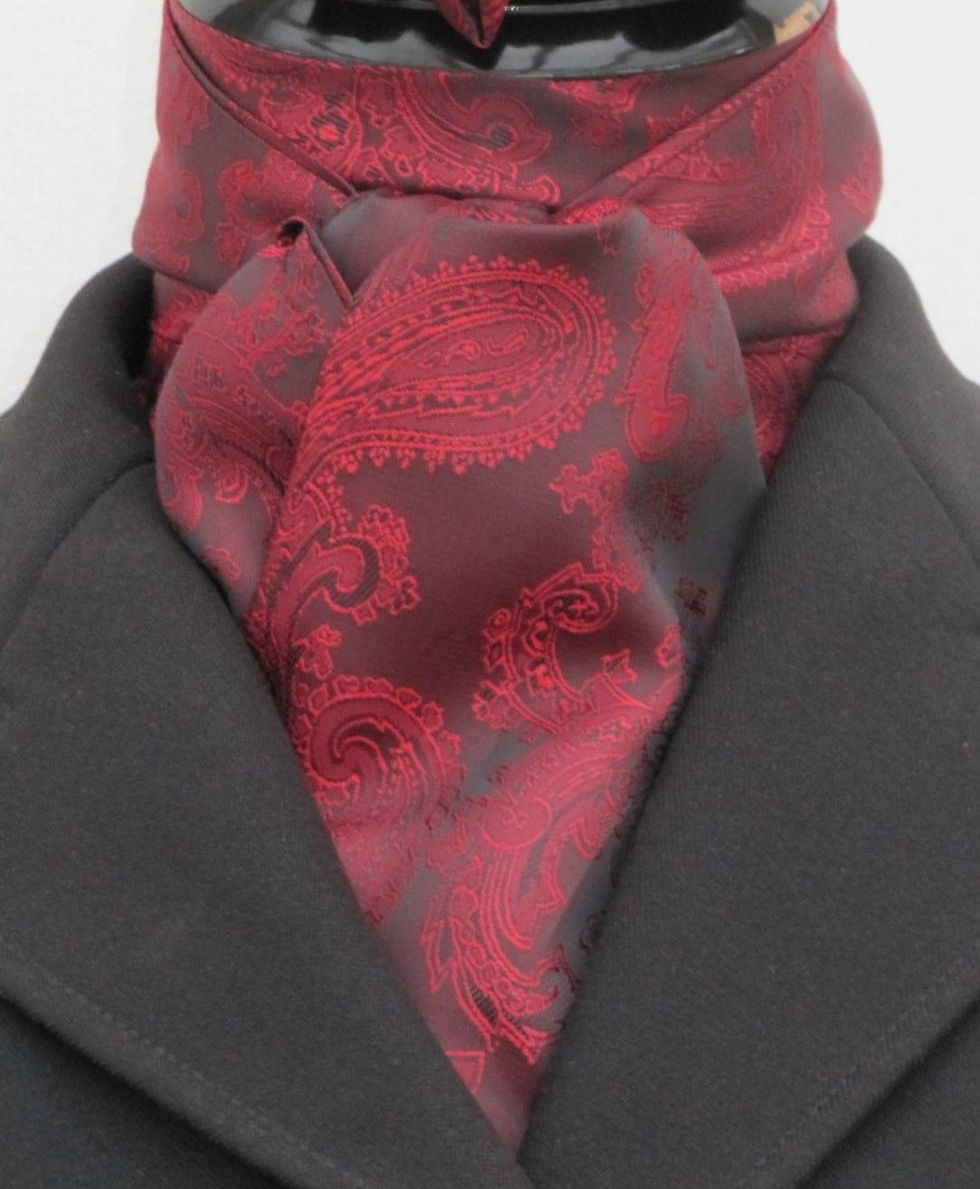 Thumbnail: Russet Red Paisley Satin Riding Stock