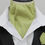 Thumbnail: Mens Sage Green Plain Cotton Ascot Cravat & Pocket Square