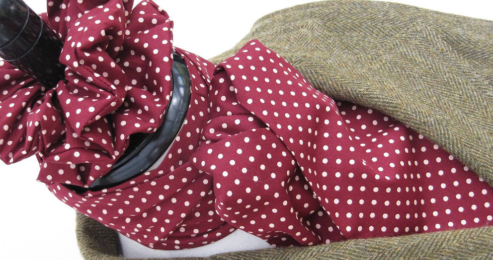 Thumbnail: Burgundy and White Pin Dot Cotton Stock