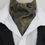 Thumbnail: Mens Navy & Gold Paisley Fine Shot Satin Ascot Cravat & Pocket Square